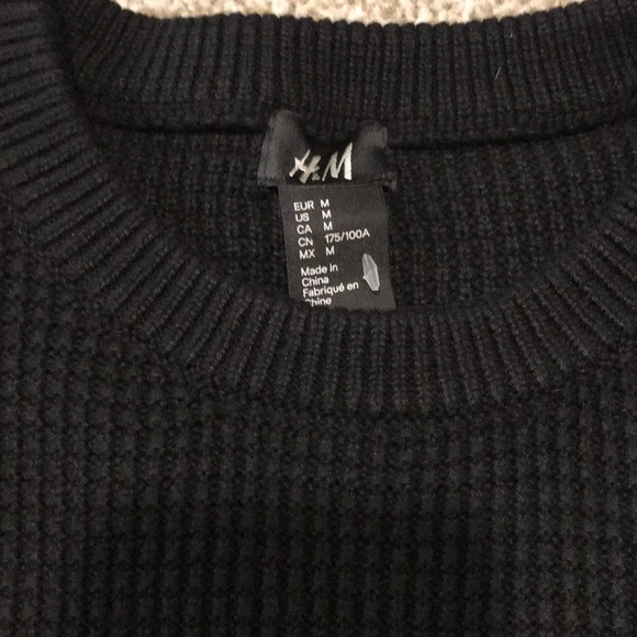 Mens Crewneck Waffle Knit Sweater 